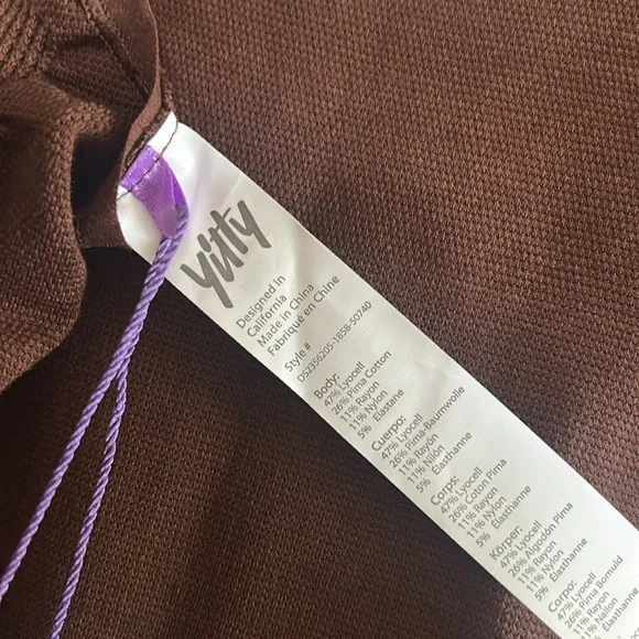 YITTY Collection Fabletics Smooth As Hell Shaping Maxi Dress Bossed Up Brown NWT - Picture 10 of 12